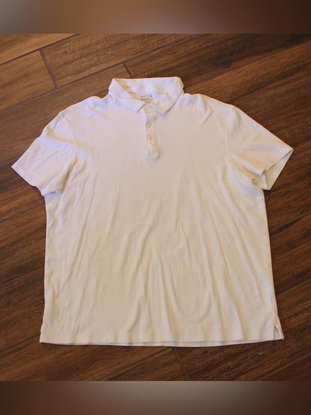 APT. 9 Men’s White Short Sleeve Polo Shirt | XL
